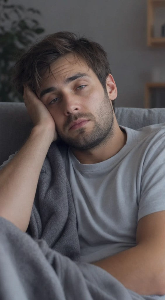 Tired customer before starting SleepHit