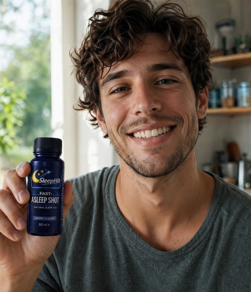 Lucas from France holding SleepHit